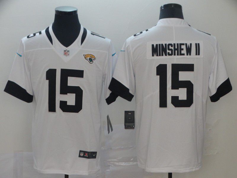 Men Jacksonville Jaguars #15 Minshew ii White Nike Vapor Untouchable Limited NFL Jersey